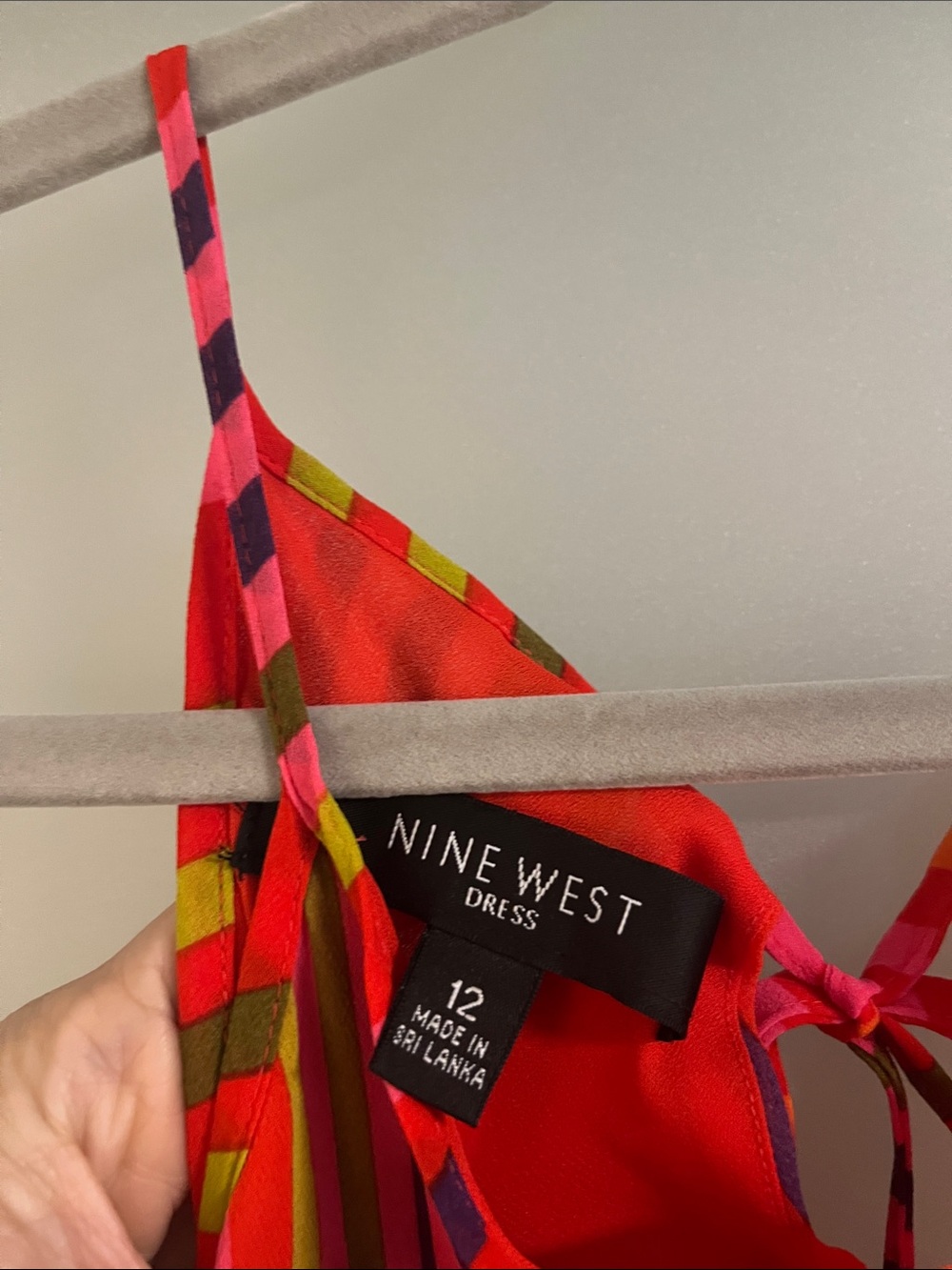 Nine West Multicolor Striped Asymmetrical Summer Dress - Picture 4 of 4